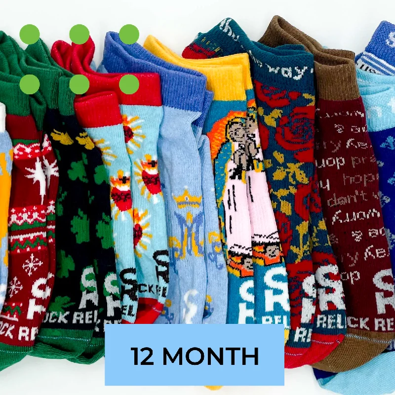 12 Month Pre-paid Sock Subscription