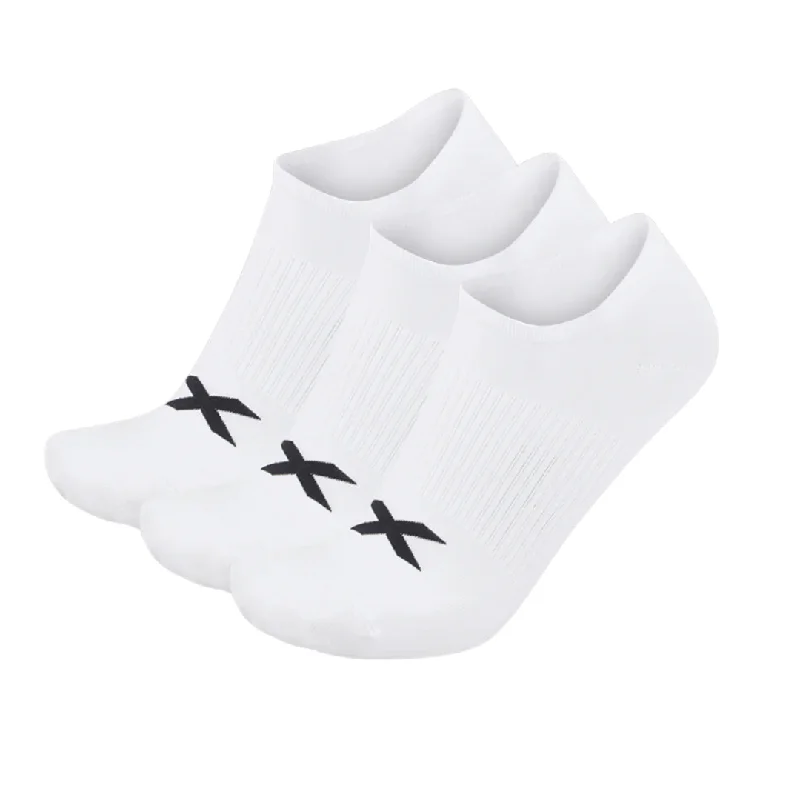 2XU - Invisible Sock 3 Pack - White/Black