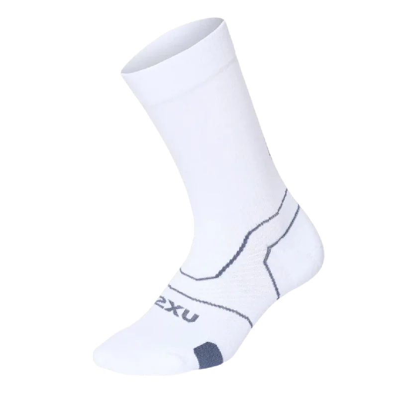 2XU - Vectr Cushion Crew Socks - White/Grey