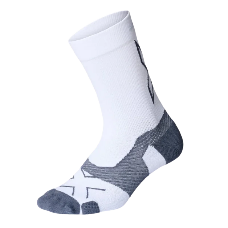 2XU - Vectr Light Cushion Crew Socks - White/Grey