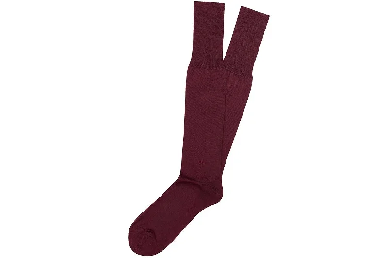 ALTHA SCOTIA BURGUNDY SOCKS