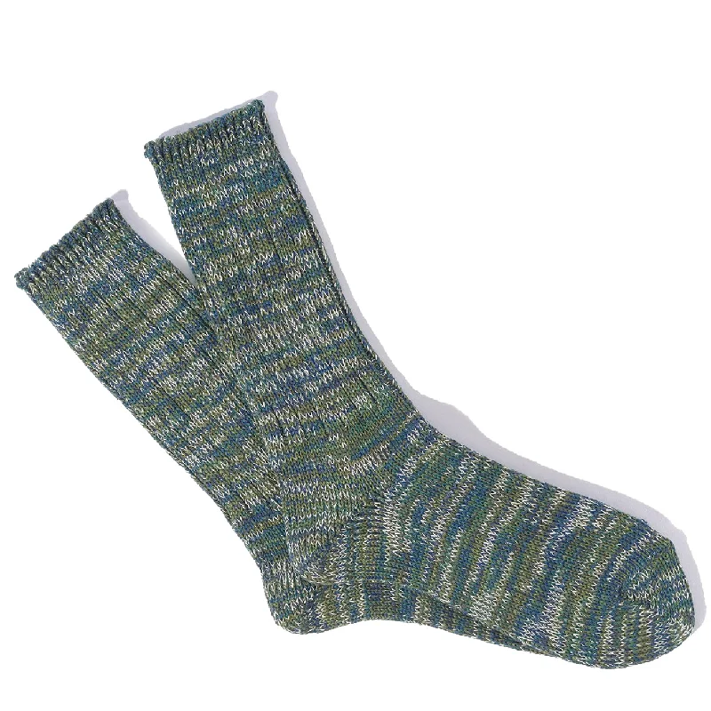 Anonymous Ism 5 Colour Mix Crew Socks Moss