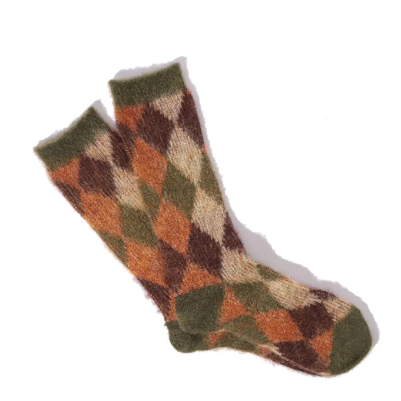 Anonymous Ism Napping Argyle JQ Crew Socks Moss