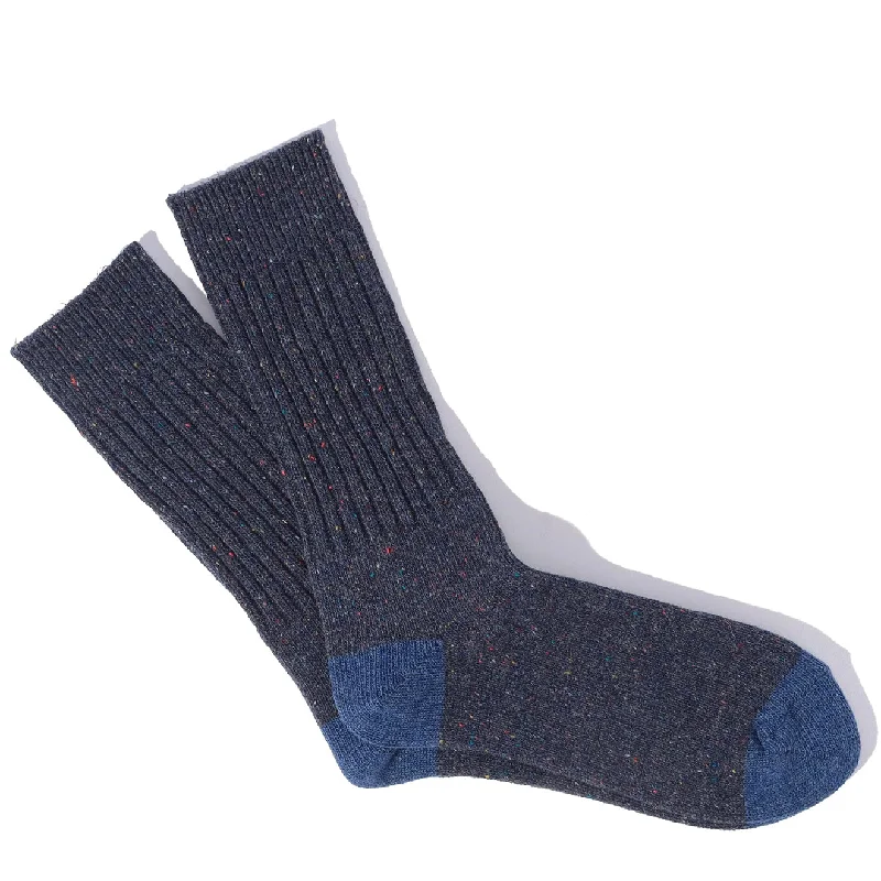 Anonymous Ism Tweed Nep Crew Socks Navy