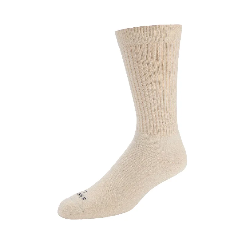 Aspire - Cushioned Organic Cotton Crew Socks - Natural