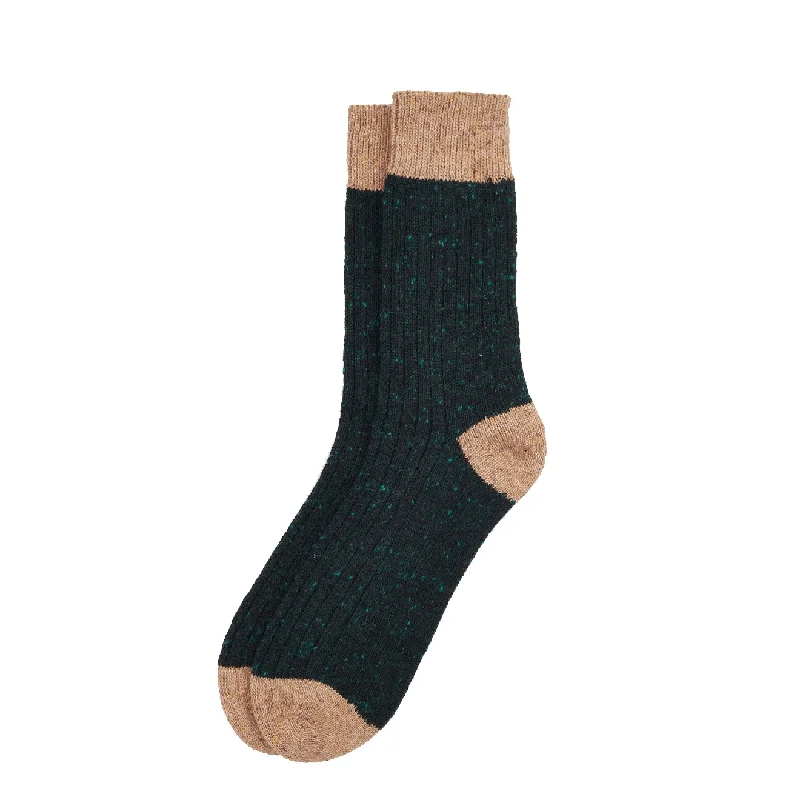 Barbour Houghton Socks Evergreen/Sandstone