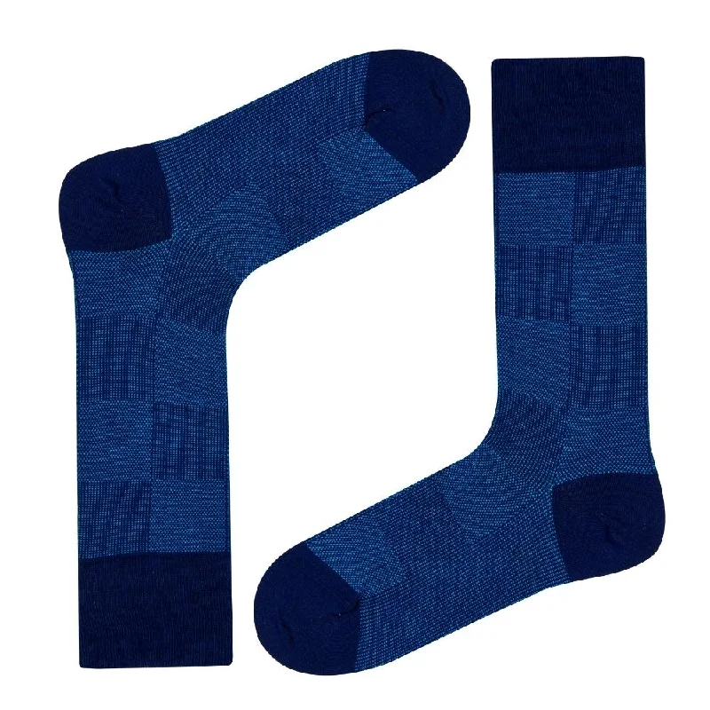 Checkers Socks Blue (M)