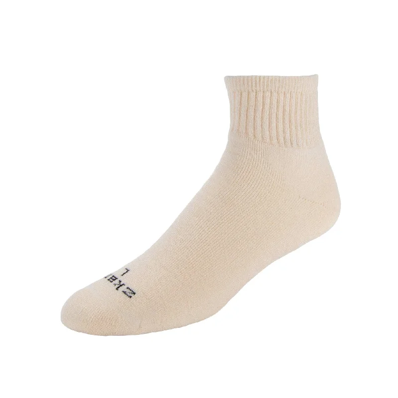 Venture - Cushioned Organic Cotton Mini Crew Socks - Natural