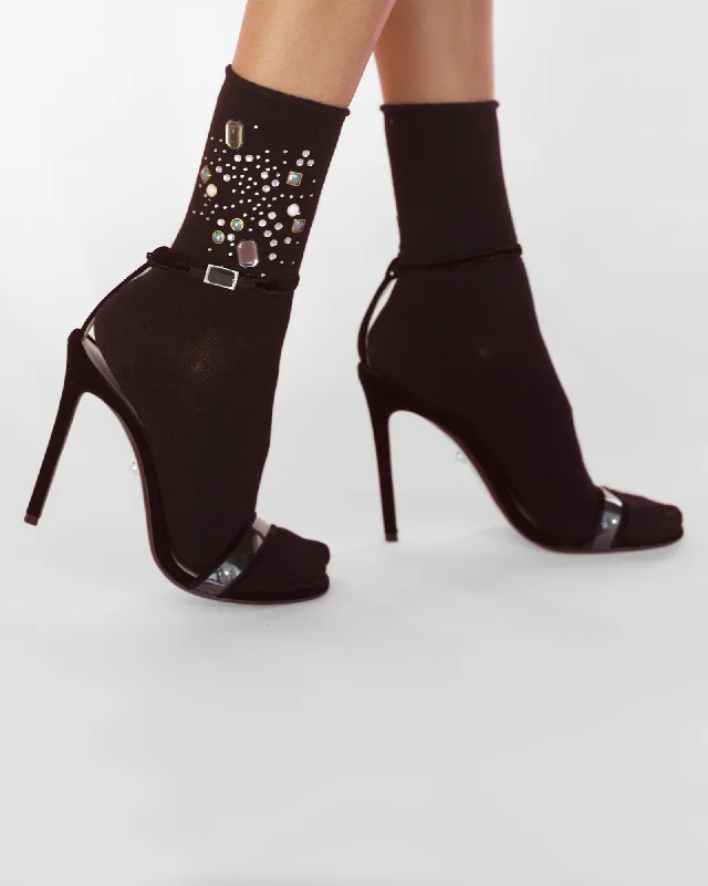 Gemstone Cotton Socks - Black