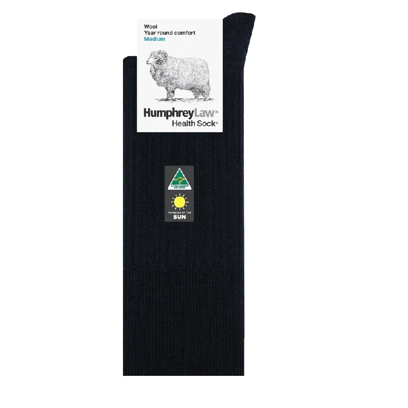 HUMPHREY LAW Wool Health Sock BLACK