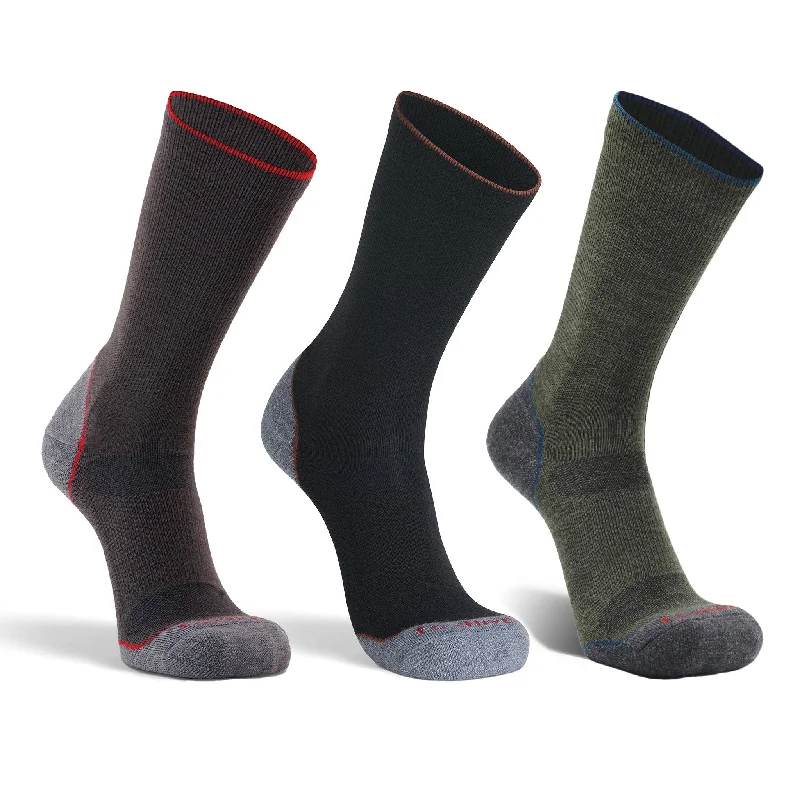 Men's Basecamp 2.0 Lightweight Crew Hiking Sock Bundle - 3 Pack