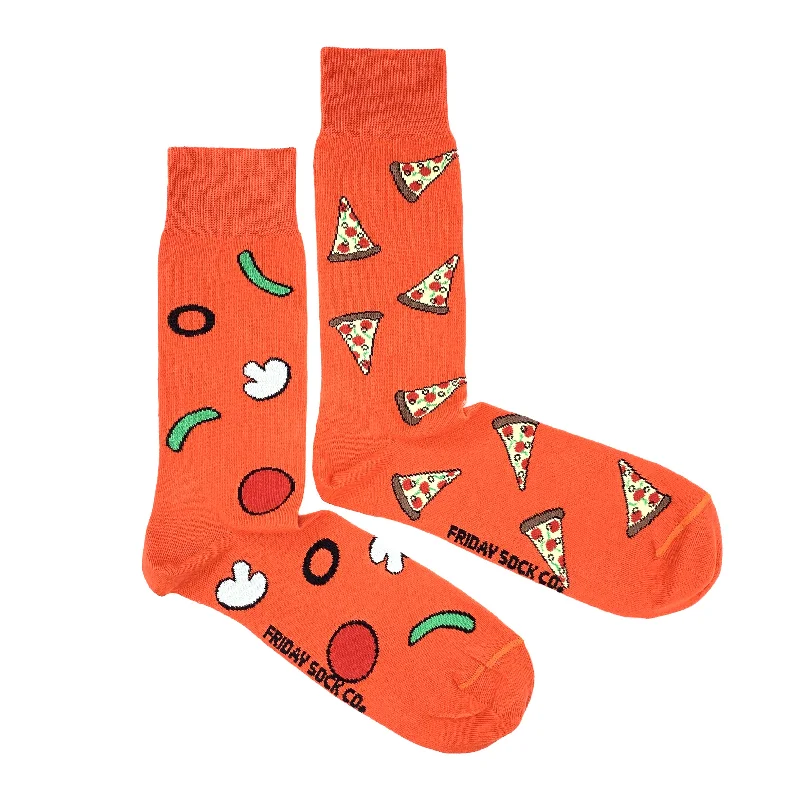 Men's Orange Pizza Topping & Pizza Socks