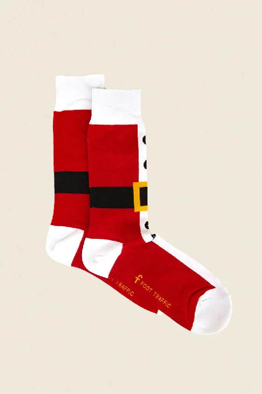 mens santa suit socks