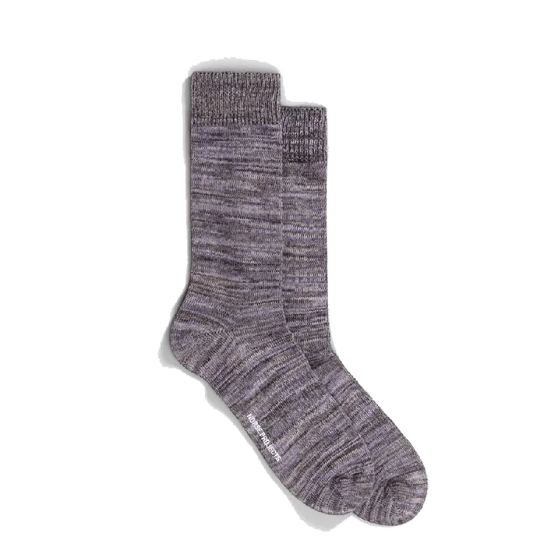 Norse Projects Bjarki Cotton Twist Socks Crocus Purple