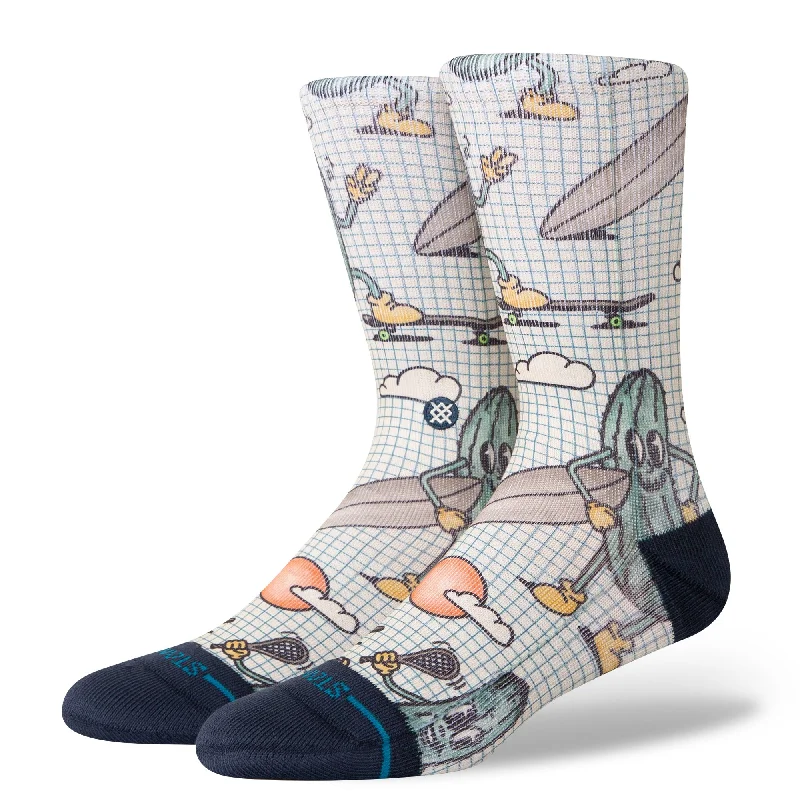 Poly Blend Crew Sock - Feeling Pickled