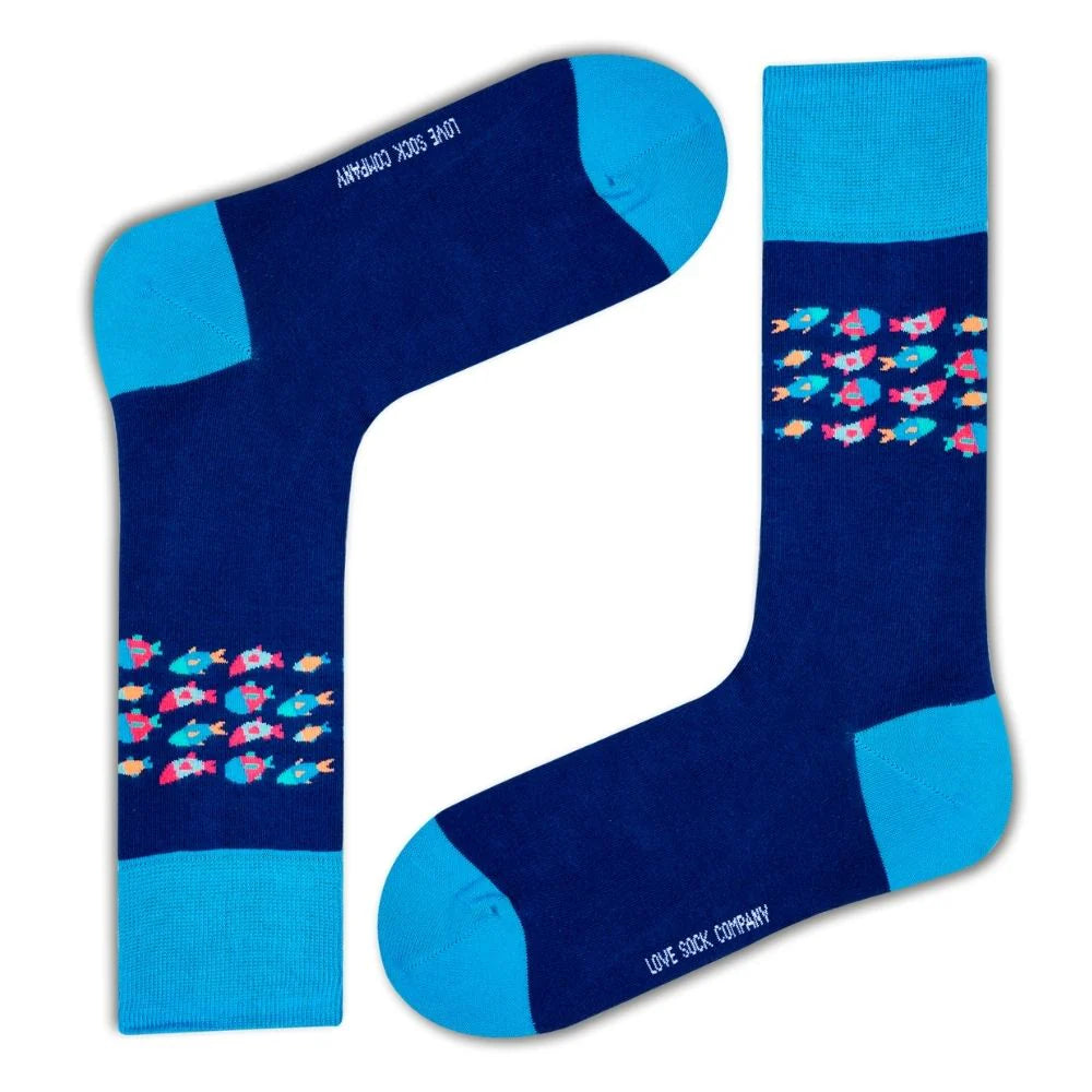 School of Fish Novelty Crew Socks (Unisex)