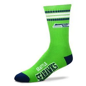 Seattle Seahawks | 4 Stripe Deuce | Crew Sock