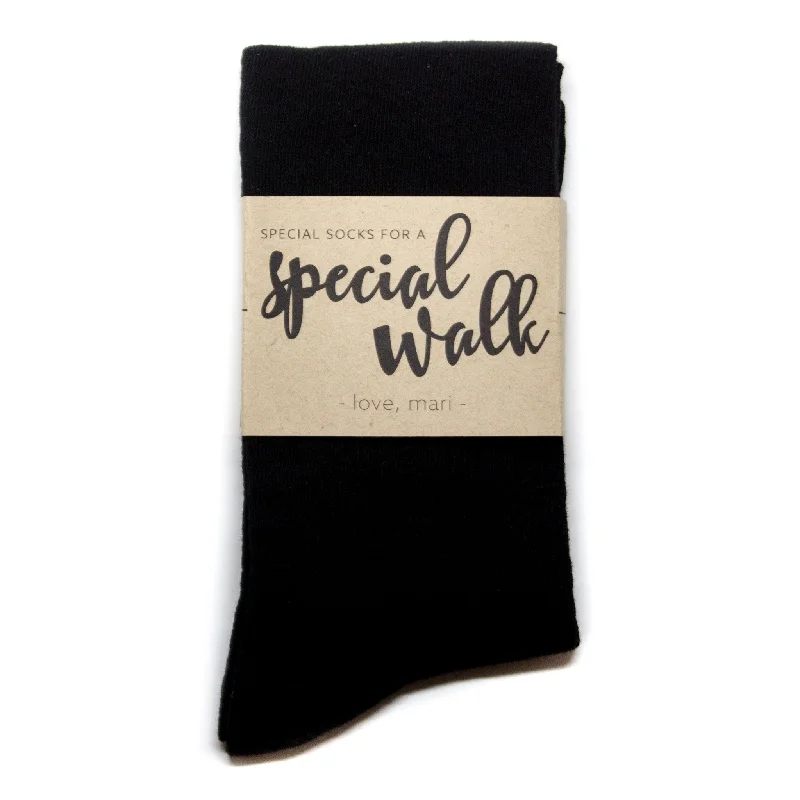 "Special Socks for a Special Walk" Label