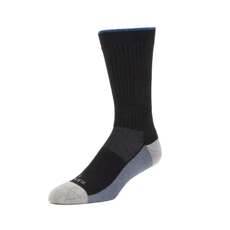 Summit - Performance Organic Cotton Crew Socks - Black