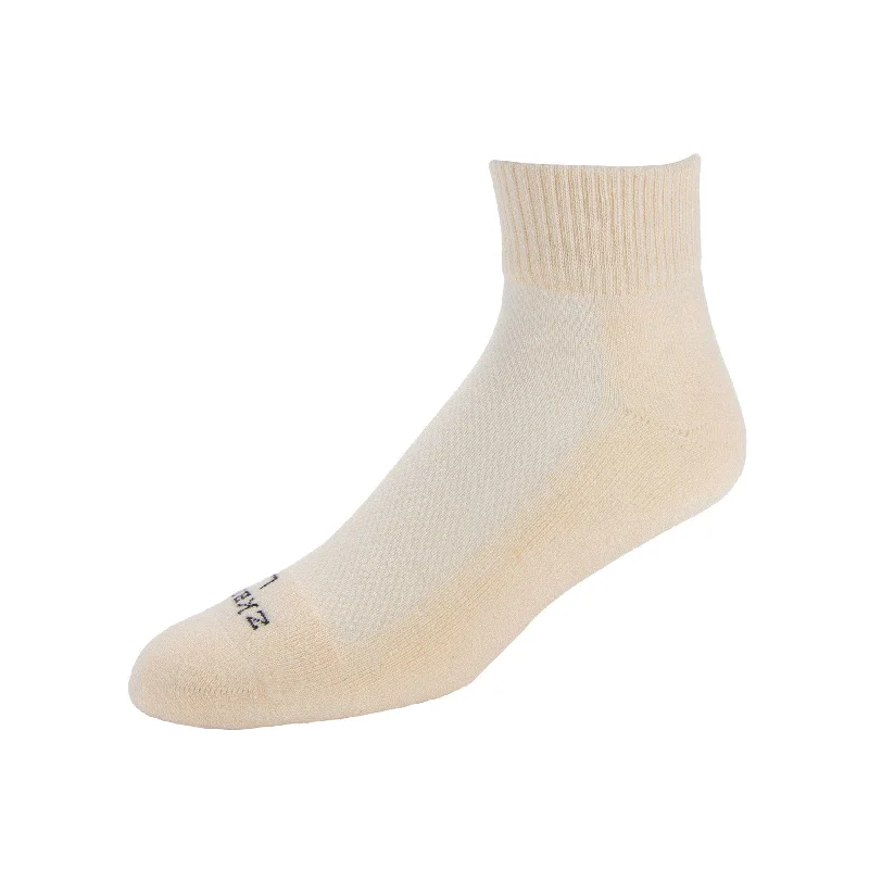 Tempo - 1/2 Cushion Organic Cotton Anklet Socks - Natural