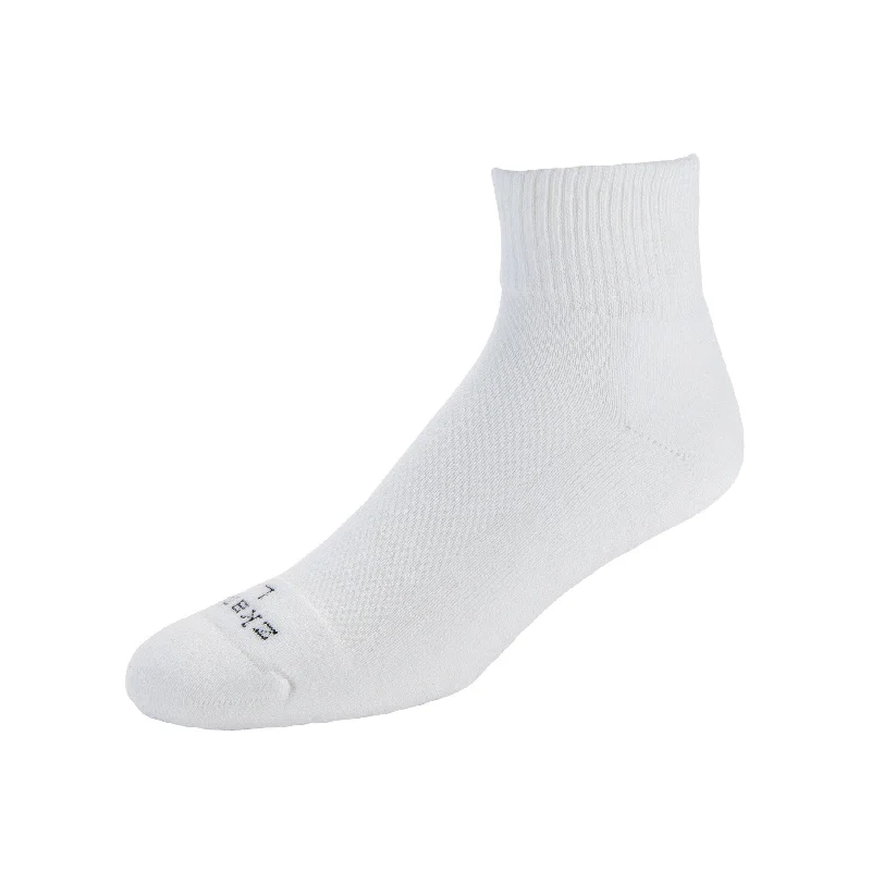 Tempo - 1/2 Cushion Organic Cotton Anklet Socks - White