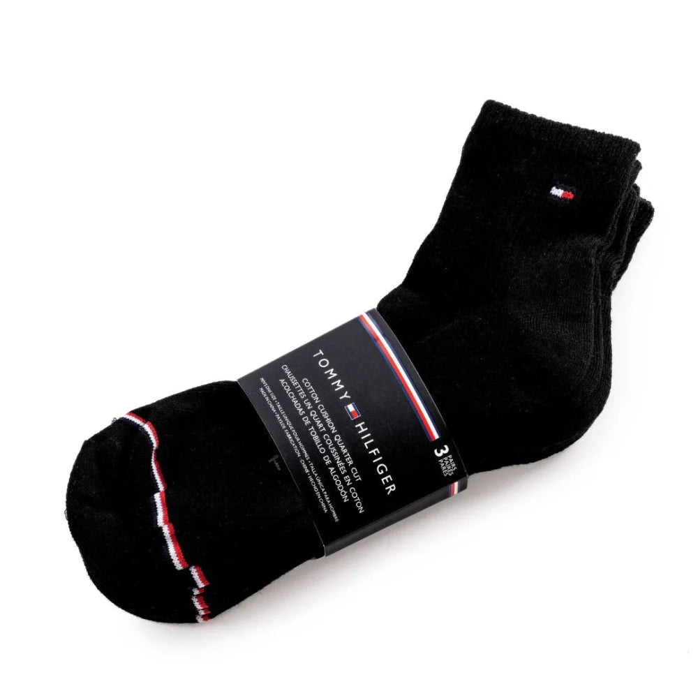 Tommy Hilfiger Quarter Top Socks 3-Pack - BLK