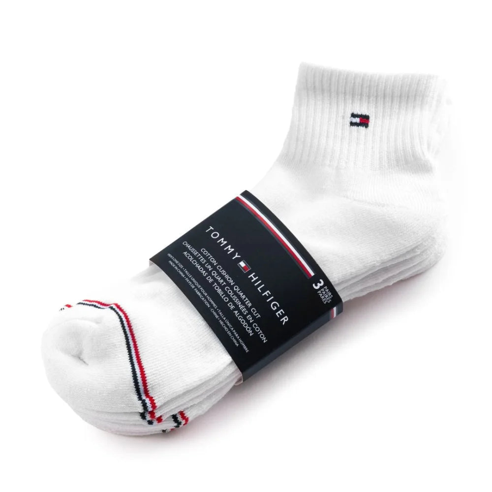 Tommy Hilfiger Quarter Top Socks 3-Pack - WHT