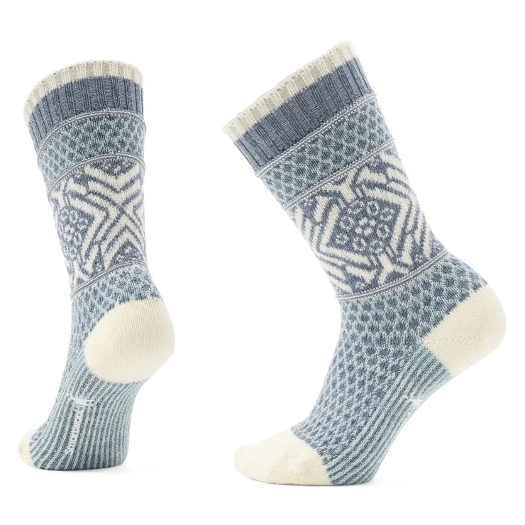 Women's Everyday Popcorn Snowflake Pattern Crew Socks