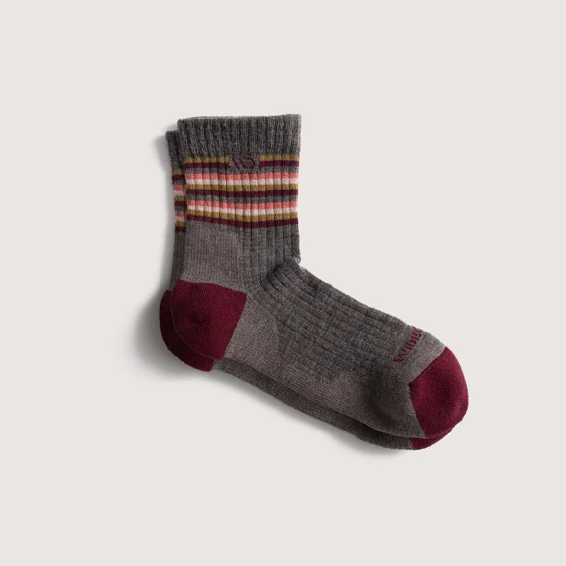 Women's Multi Stripe Cushioned Quarter Sock